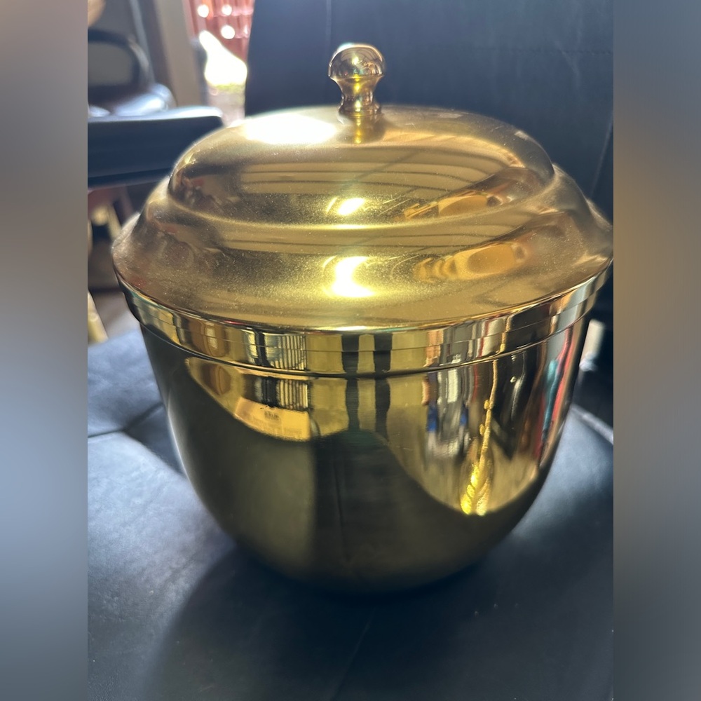 Vintage Solid Brass Ice Bucket
